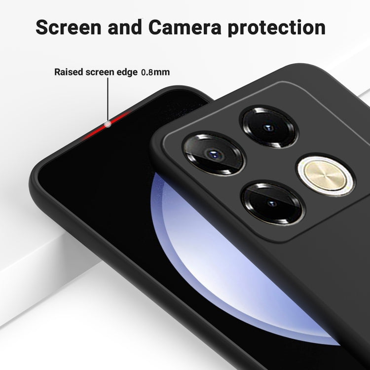 For Infinix Note 40 5G Solid Color Liquid Silicone Dropproof Full Coverage Phone Case