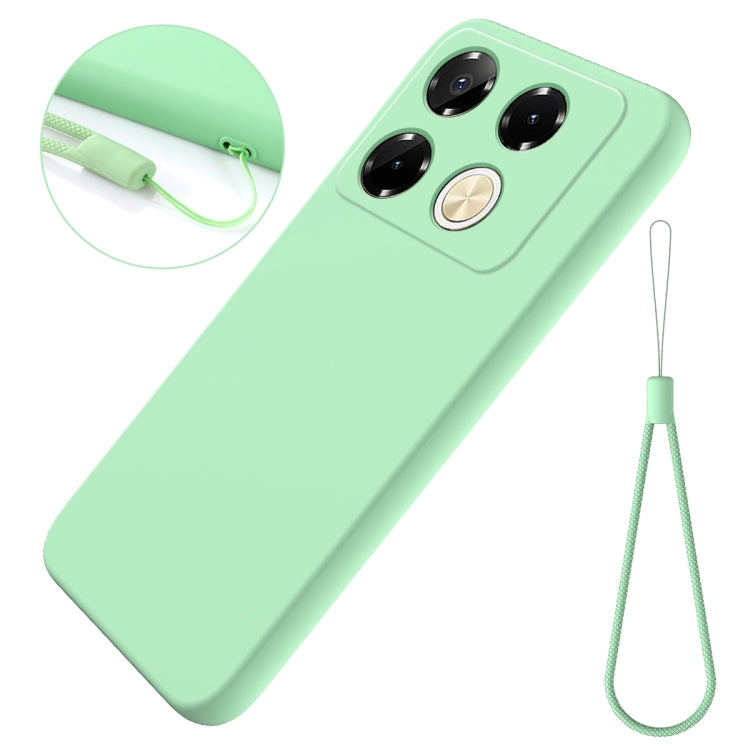 For Infinix Note 40 5G Solid Color Liquid Silicone Dropproof Full Coverage Phone Case