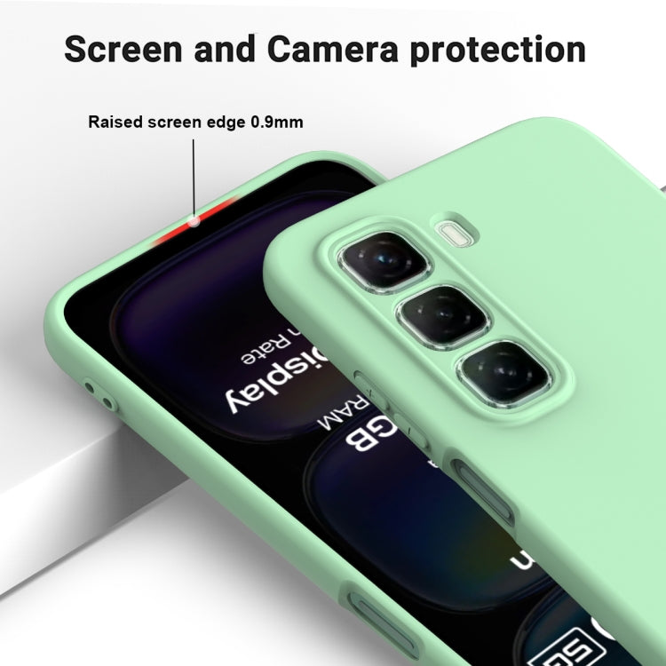For Infinix Hot 50 5G Solid Color Liquid Silicone Dropproof Full Coverage Phone Case