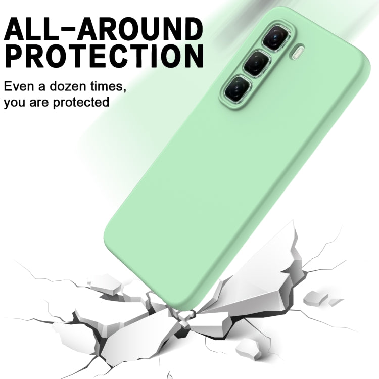 For Infinix Hot 50 5G Solid Color Liquid Silicone Dropproof Full Coverage Phone Case