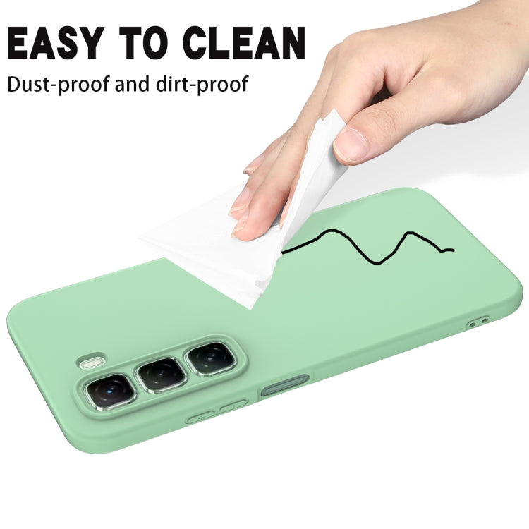 For Infinix Hot 50 5G Solid Color Liquid Silicone Dropproof Full Coverage Phone Case
