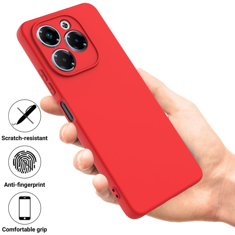 For Infinix Note 40X 5G Solid Color Liquid Silicone Dropproof Full Coverage Phone Case
