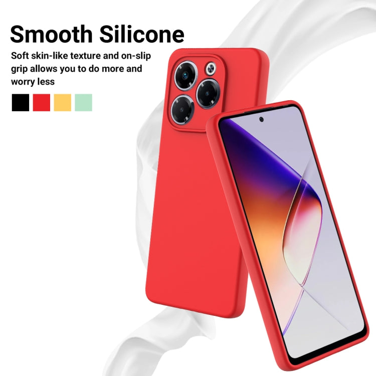 For Infinix Note 40X 5G Solid Color Liquid Silicone Dropproof Full Coverage Phone Case