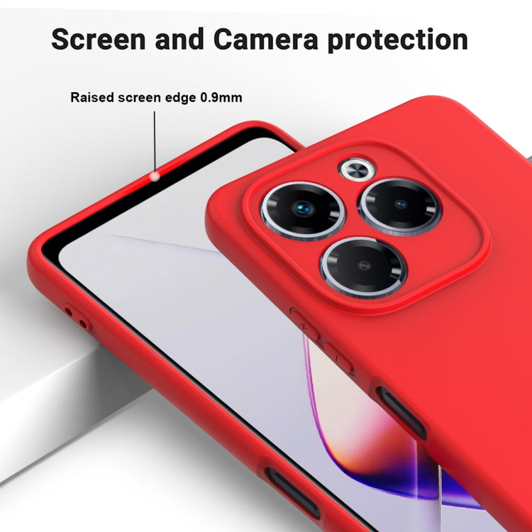 For Infinix Note 40X 5G Solid Color Liquid Silicone Dropproof Full Coverage Phone Case