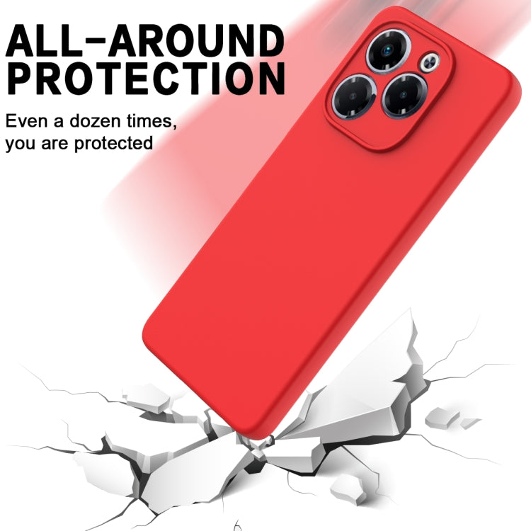 For Infinix Note 40X 5G Solid Color Liquid Silicone Dropproof Full Coverage Phone Case