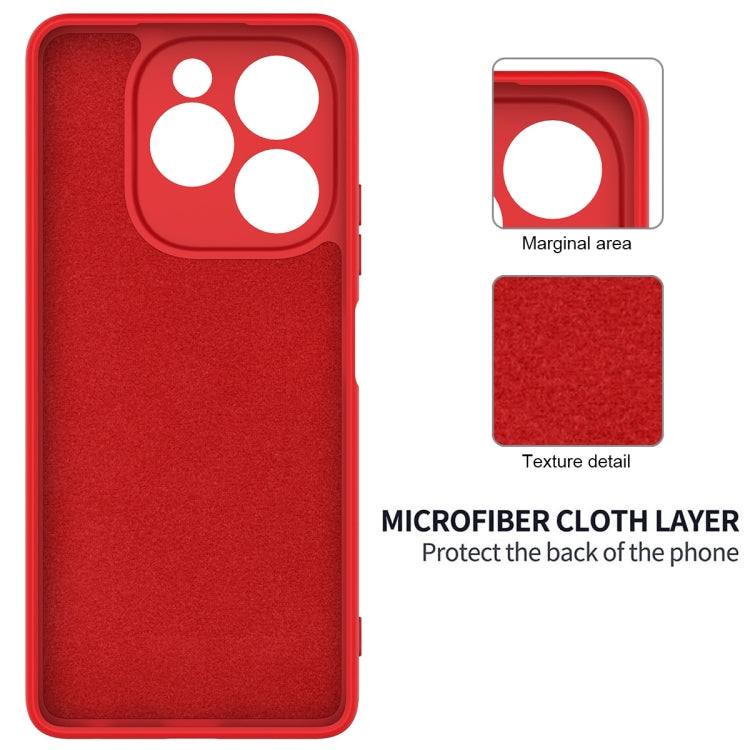For Infinix Note 40X 5G Solid Color Liquid Silicone Dropproof Full Coverage Phone Case