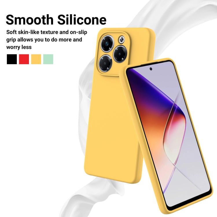 For Infinix Note 40X 5G Solid Color Liquid Silicone Dropproof Full Coverage Phone Case