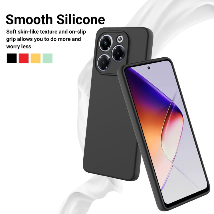 For Infinix Note 40X 5G Solid Color Liquid Silicone Dropproof Full Coverage Phone Case