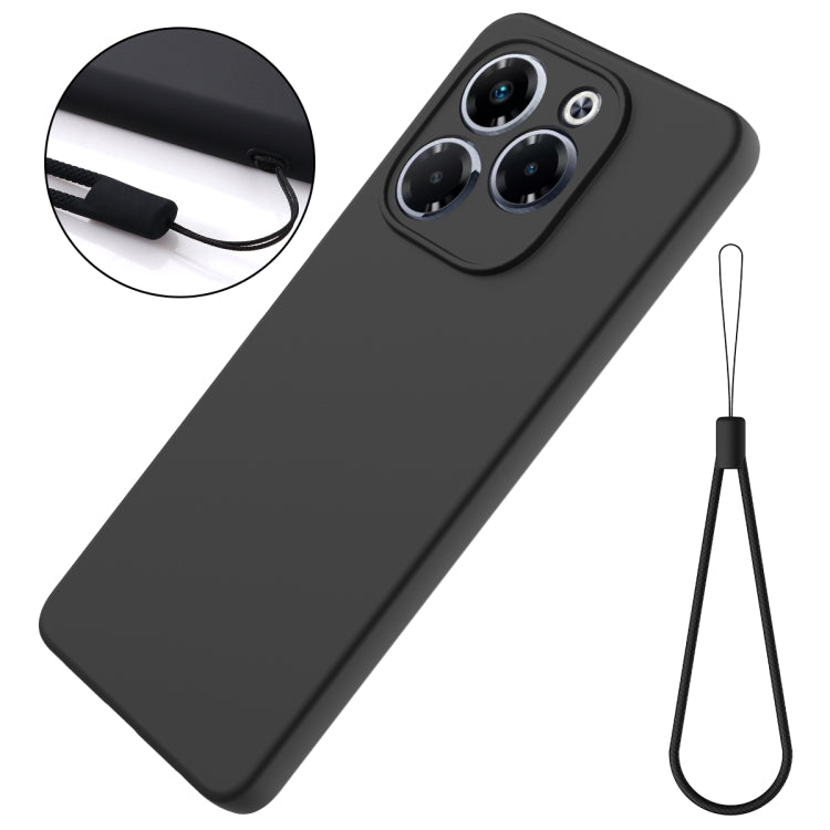 For Infinix Note 40X 5G Solid Color Liquid Silicone Dropproof Full Coverage Phone Case