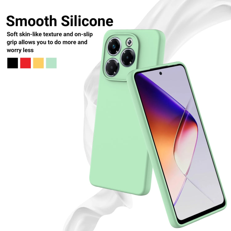 For Infinix Note 40X 5G Solid Color Liquid Silicone Dropproof Full Coverage Phone Case