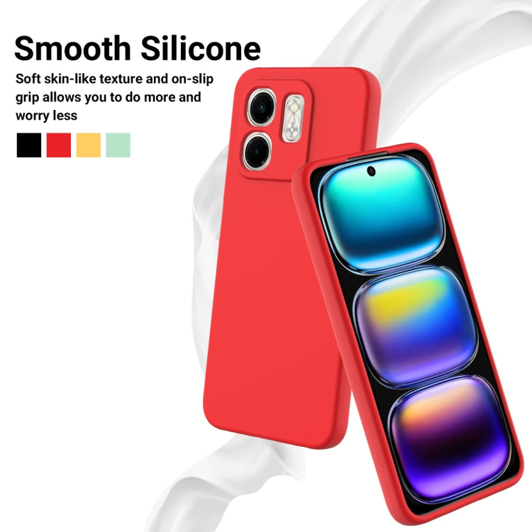 For Infinix Smart 9 Solid Color Liquid Silicone Dropproof Full Coverage Phone Case