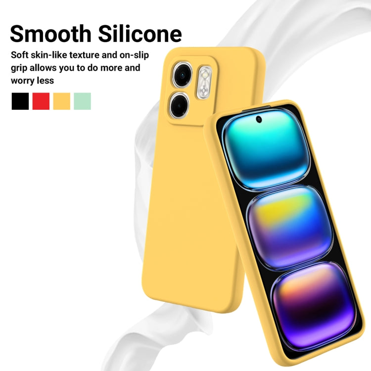 For Infinix Smart 9 Solid Color Liquid Silicone Dropproof Full Coverage Phone Case