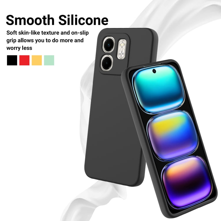 For Infinix Smart 9 Solid Color Liquid Silicone Dropproof Full Coverage Phone Case