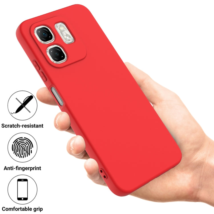 For Infinix Hot 50i Solid Color Liquid Silicone Dropproof Full Coverage Phone Case