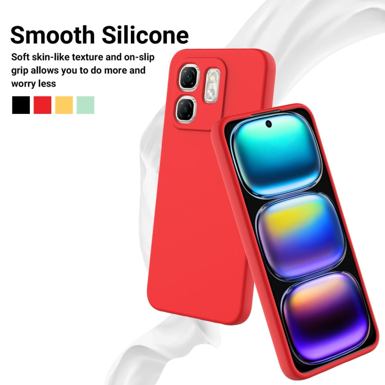 For Infinix Hot 50i Solid Color Liquid Silicone Dropproof Full Coverage Phone Case