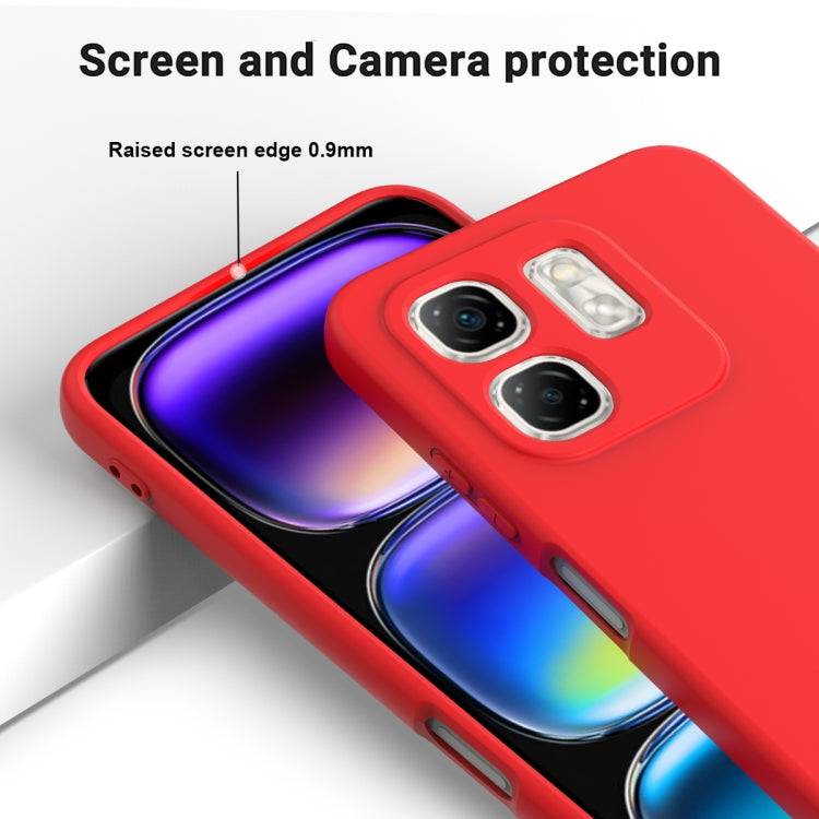 For Infinix Hot 50i Solid Color Liquid Silicone Dropproof Full Coverage Phone Case