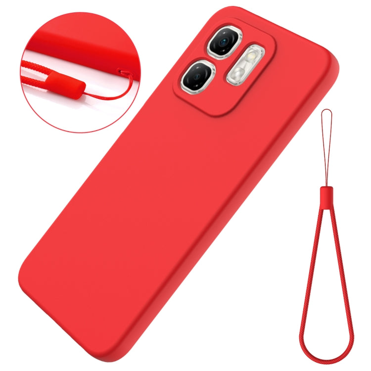 For Infinix Hot 50i Solid Color Liquid Silicone Dropproof Full Coverage Phone Case