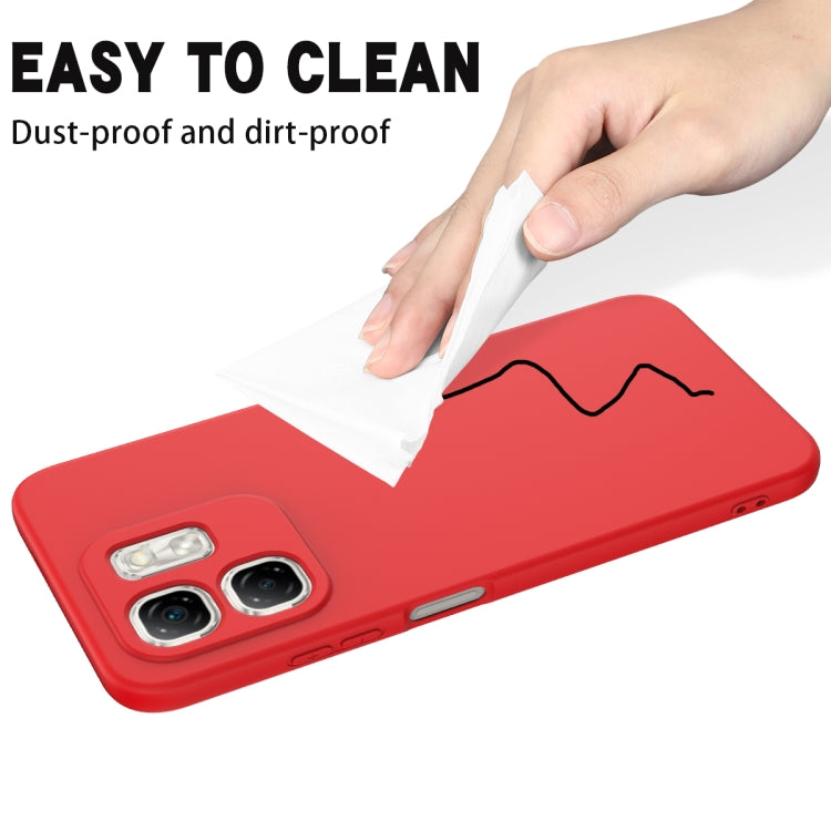 For Infinix Hot 50i Solid Color Liquid Silicone Dropproof Full Coverage Phone Case