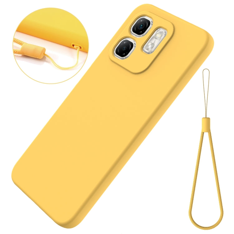 For Infinix Hot 50i Solid Color Liquid Silicone Dropproof Full Coverage Phone Case