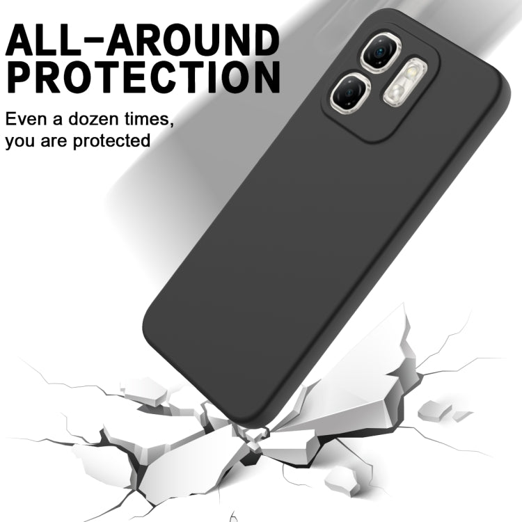 For Infinix Hot 50i Solid Color Liquid Silicone Dropproof Full Coverage Phone Case