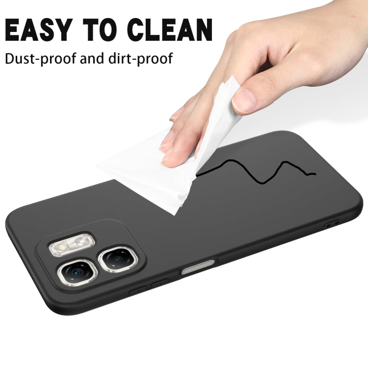 For Infinix Hot 50i Solid Color Liquid Silicone Dropproof Full Coverage Phone Case