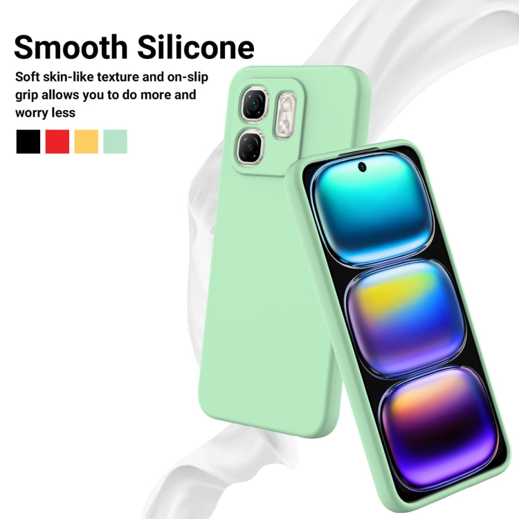 For Infinix Hot 50i Solid Color Liquid Silicone Dropproof Full Coverage Phone Case