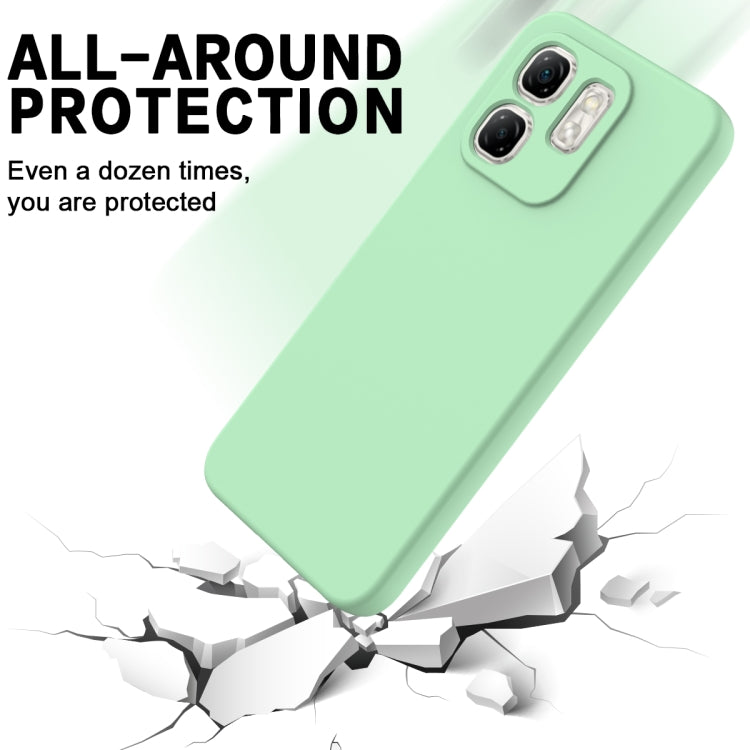 For Infinix Hot 50i Solid Color Liquid Silicone Dropproof Full Coverage Phone Case