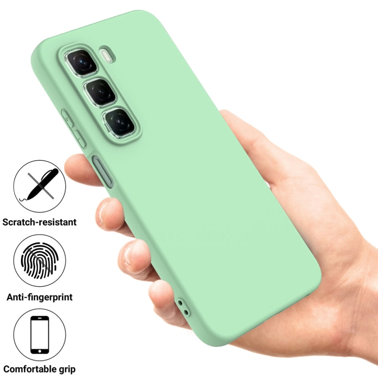 For Infinix Hot 50 Pro+ 4G Solid Color Liquid Silicone Dropproof Full Coverage Phone Case