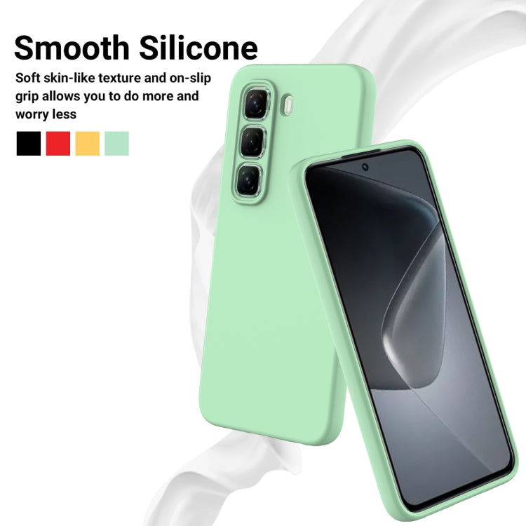 For Infinix Hot 50 Pro+ 4G Solid Color Liquid Silicone Dropproof Full Coverage Phone Case