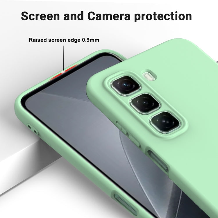 For Infinix Hot 50 Pro+ 4G Solid Color Liquid Silicone Dropproof Full Coverage Phone Case