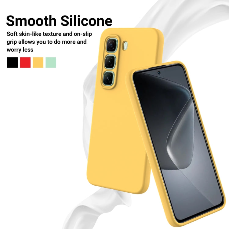 For Infinix Hot 50 Pro 4G Solid Color Liquid Silicone Dropproof Full Coverage Phone Case