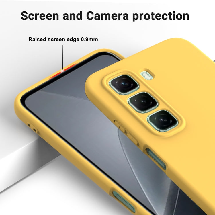For Infinix Hot 50 Pro 4G Solid Color Liquid Silicone Dropproof Full Coverage Phone Case