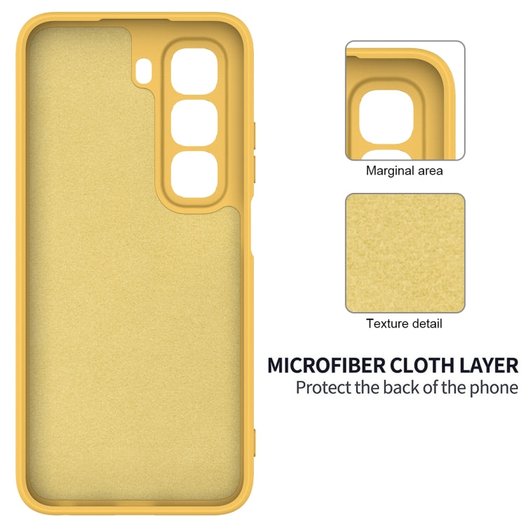 For Infinix Hot 50 Pro 4G Solid Color Liquid Silicone Dropproof Full Coverage Phone Case