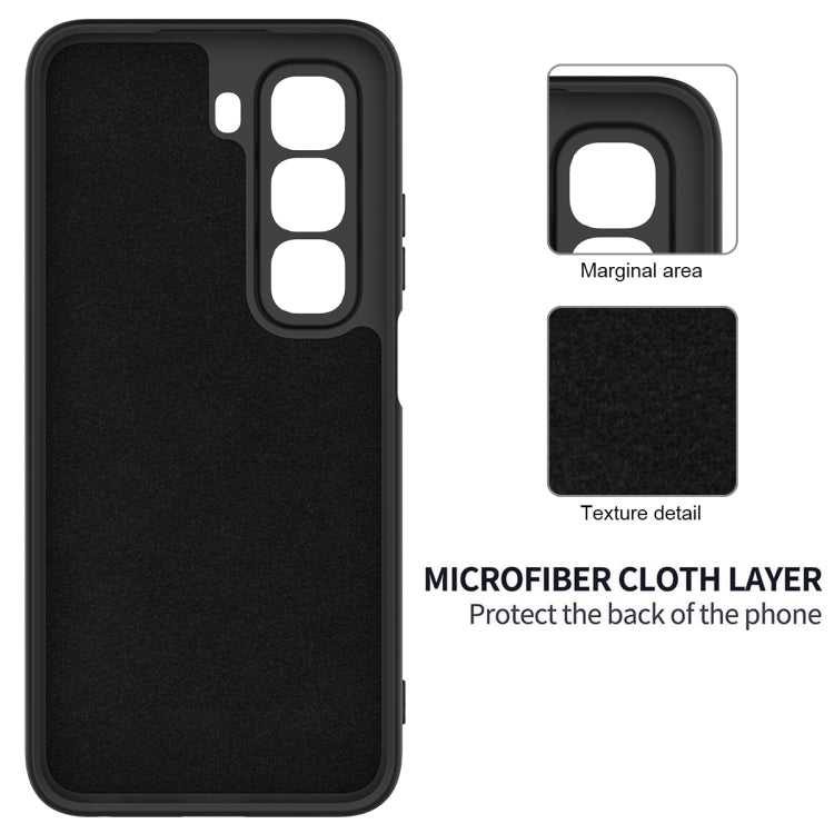 For Infinix Hot 50 Pro 4G Solid Color Liquid Silicone Dropproof Full Coverage Phone Case