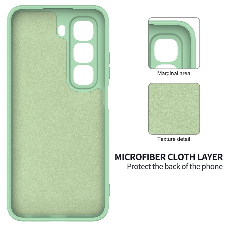 For Infinix Hot 50 Pro 4G Solid Color Liquid Silicone Dropproof Full Coverage Phone Case