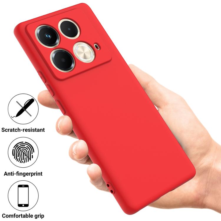 For Infinix Note 40S Solid Color Liquid Silicone Dropproof Full Coverage Phone Case