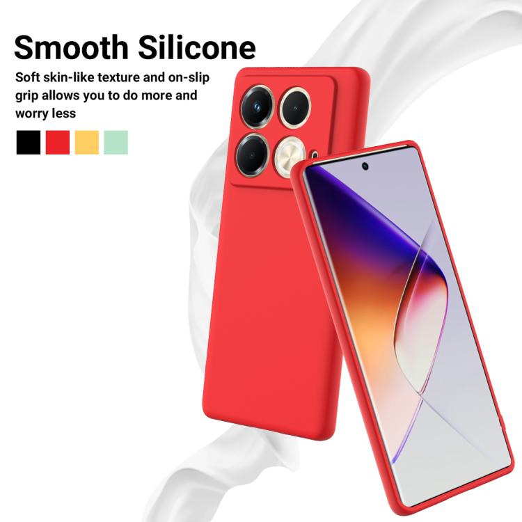 For Infinix Note 40S Solid Color Liquid Silicone Dropproof Full Coverage Phone Case