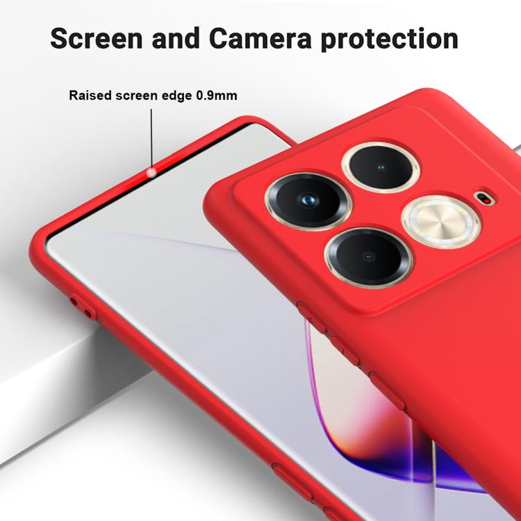 For Infinix Note 40S Solid Color Liquid Silicone Dropproof Full Coverage Phone Case