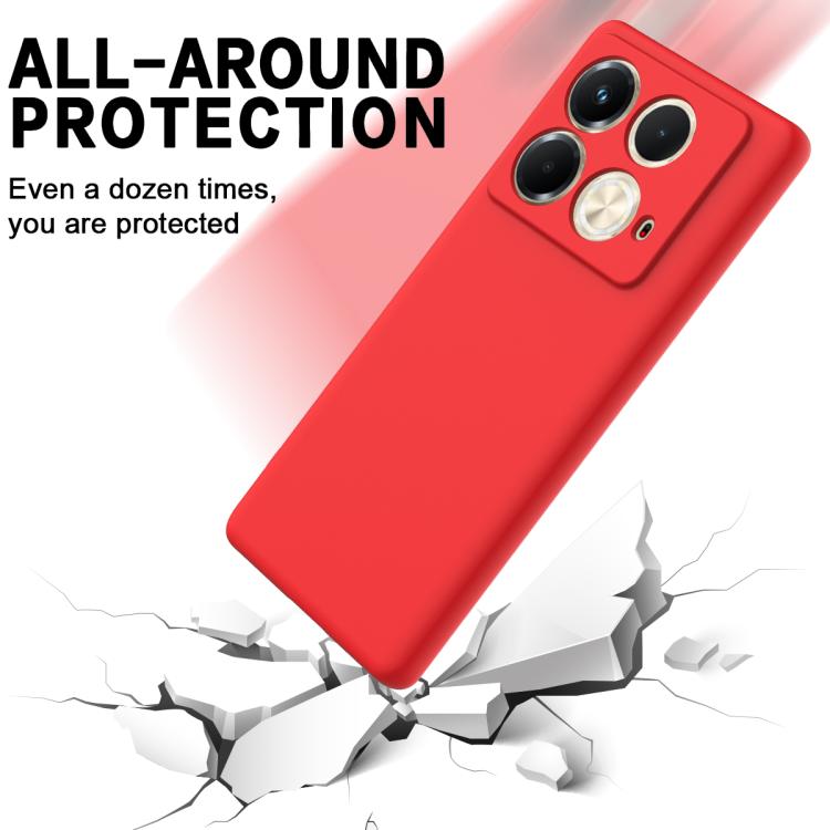 For Infinix Note 40S Solid Color Liquid Silicone Dropproof Full Coverage Phone Case