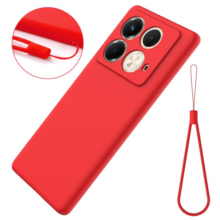 For Infinix Note 40S Solid Color Liquid Silicone Dropproof Full Coverage Phone Case