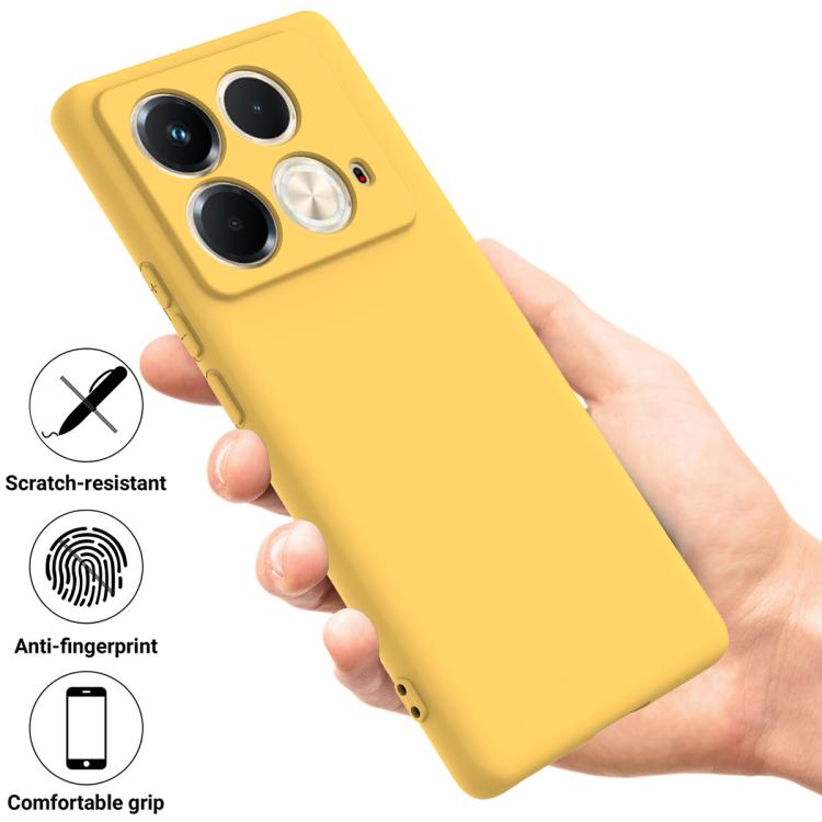 For Infinix Note 40S Solid Color Liquid Silicone Dropproof Full Coverage Phone Case