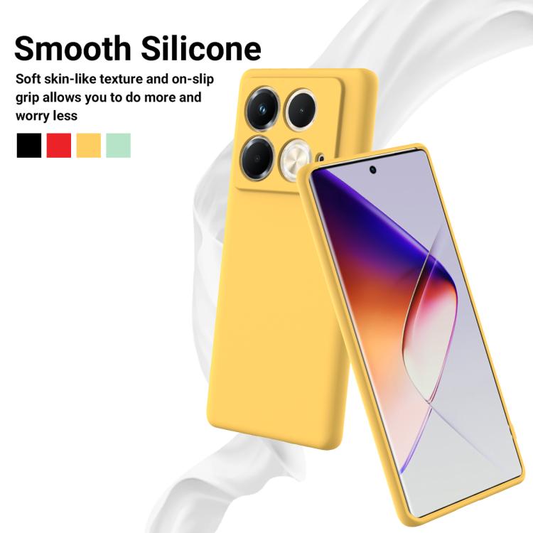 For Infinix Note 40S Solid Color Liquid Silicone Dropproof Full Coverage Phone Case
