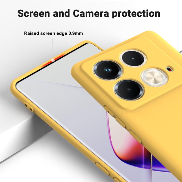For Infinix Note 40S Solid Color Liquid Silicone Dropproof Full Coverage Phone Case