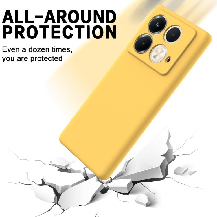 For Infinix Note 40S Solid Color Liquid Silicone Dropproof Full Coverage Phone Case