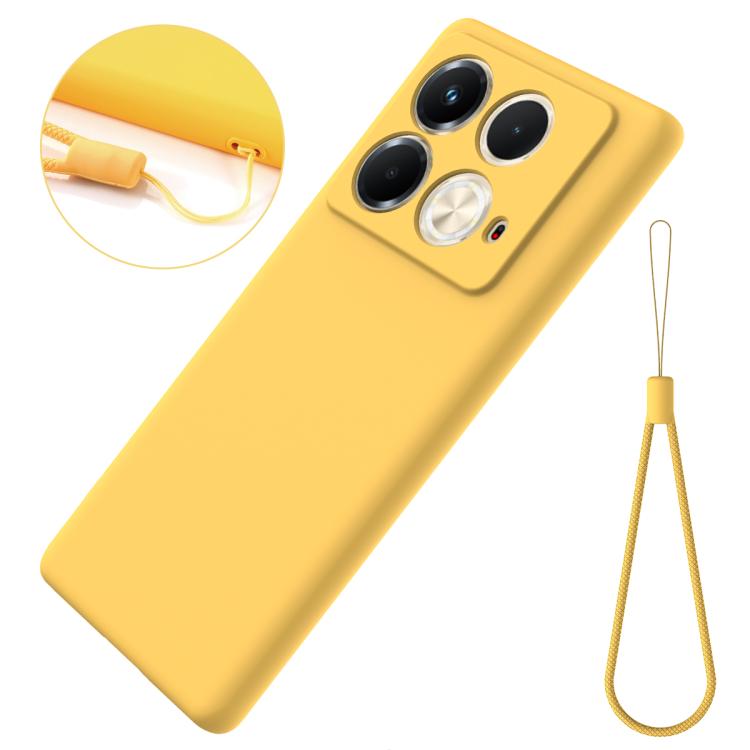 For Infinix Note 40S Solid Color Liquid Silicone Dropproof Full Coverage Phone Case