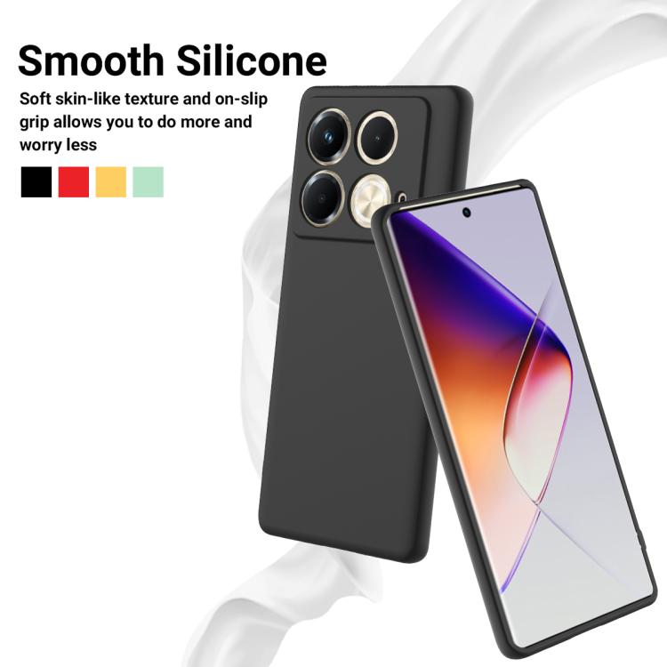 For Infinix Note 40S Solid Color Liquid Silicone Dropproof Full Coverage Phone Case