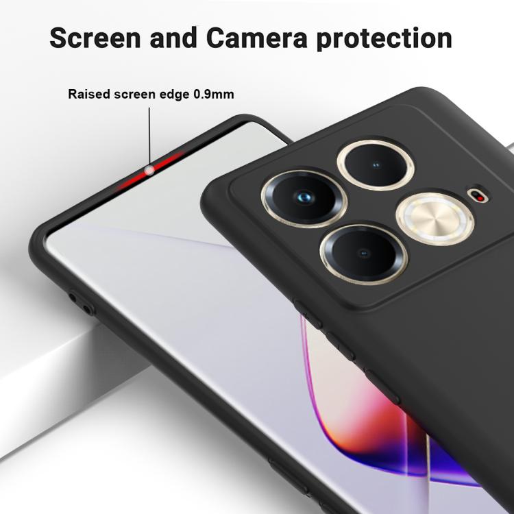 For Infinix Note 40S Solid Color Liquid Silicone Dropproof Full Coverage Phone Case
