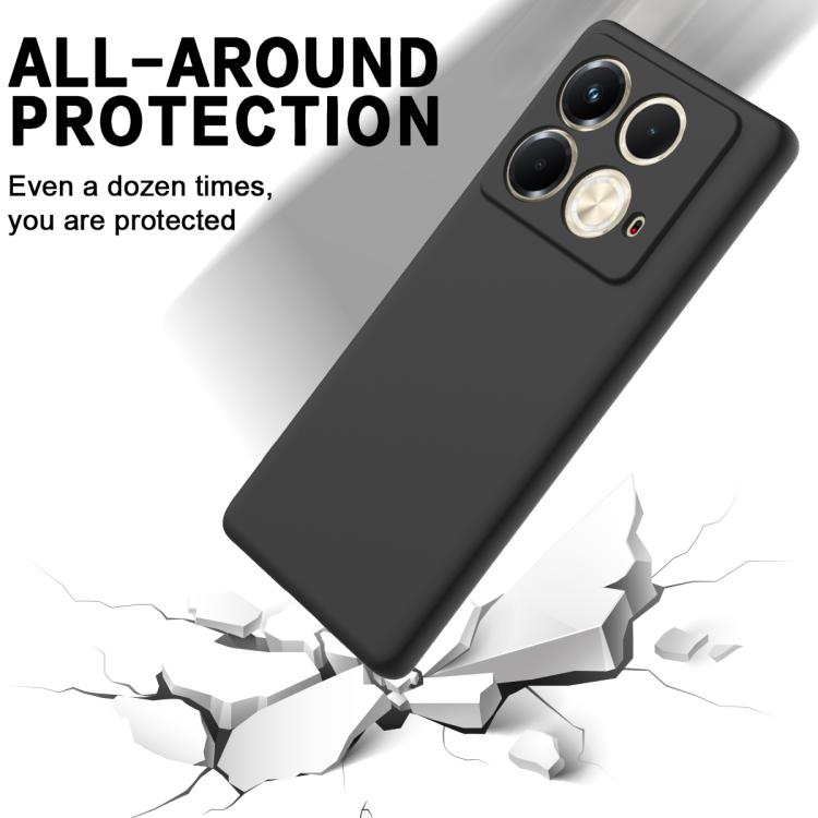 For Infinix Note 40S Solid Color Liquid Silicone Dropproof Full Coverage Phone Case