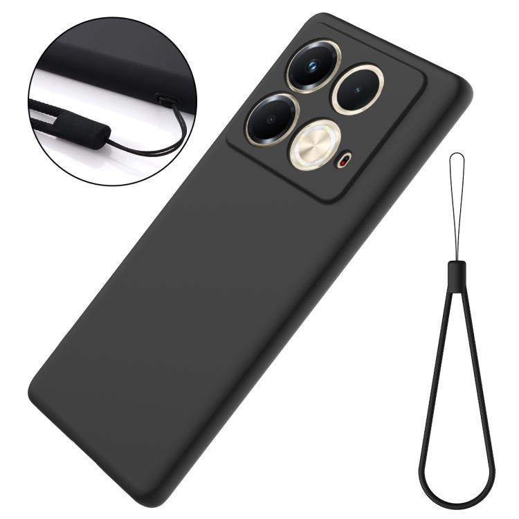 For Infinix Note 40S Solid Color Liquid Silicone Dropproof Full Coverage Phone Case