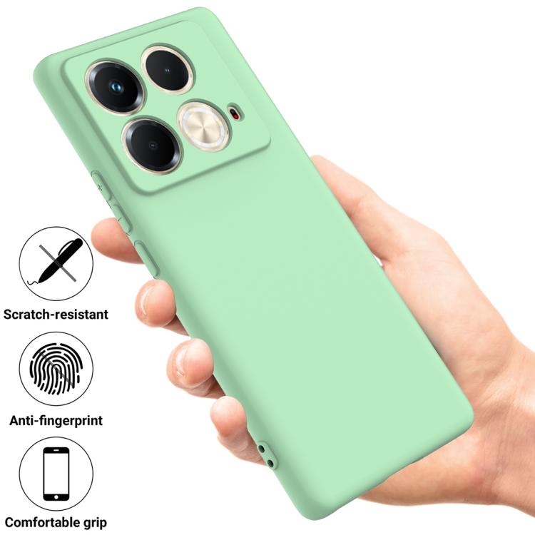 For Infinix Note 40S Solid Color Liquid Silicone Dropproof Full Coverage Phone Case